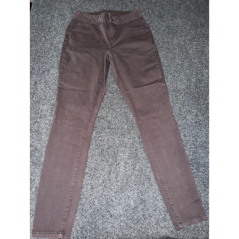 Maurices Womens Size S-R Brown Skinny Pants Cotton Blend Stretch